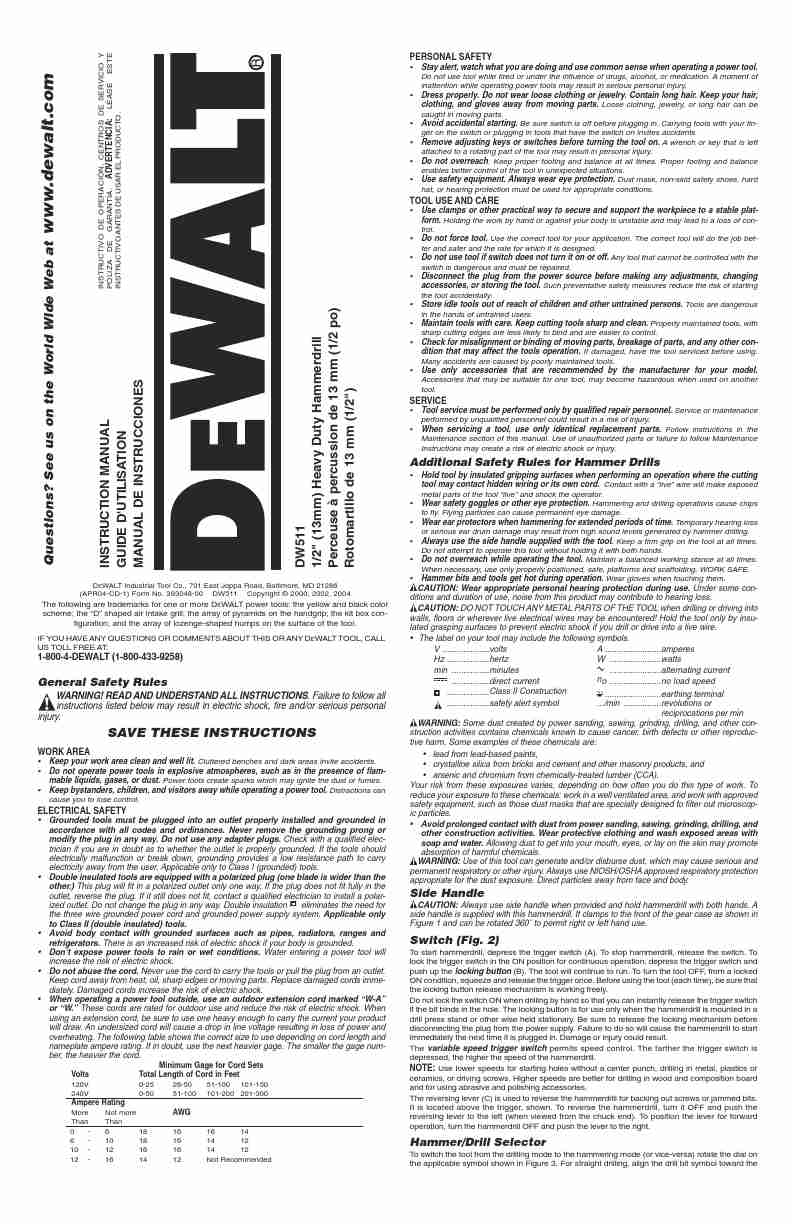 DeWalt Drill DW511-page_pdf